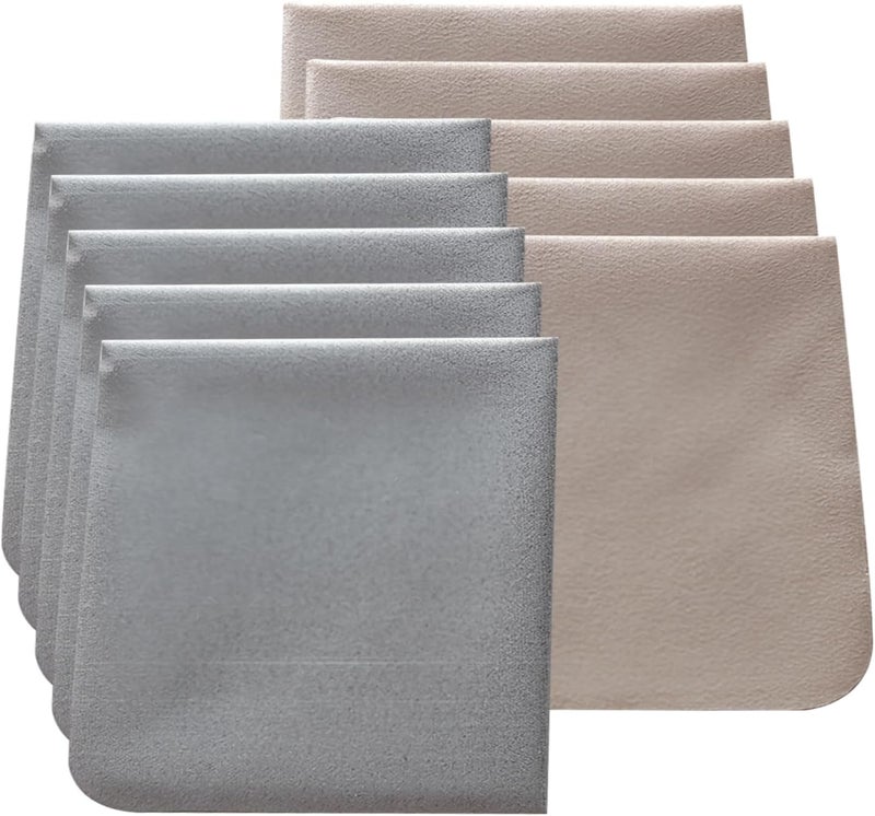 Tipfun 10 Pack Microfiber Gun Cloth 12'' ×12'' Gun Cleaning Cloths Lint Free，Reusable Cleaning/Polishing Wipes Towels for Knives, Glasses and Optics (Grey and Yellow) - Image 1